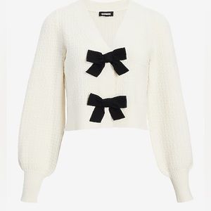 Express bow cardigan